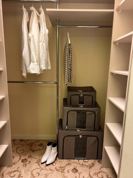 Кофр складной на молнии с металлическим каркасом для хранения вещей, детских игрушек, постельного белья 60х40х42 см., р-р L 100 литров / Тканевый складной органайзер с ручками